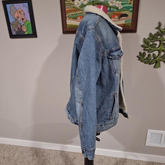 Levi's fleece lined jean trucker jacket XL - Picture 5 of 9